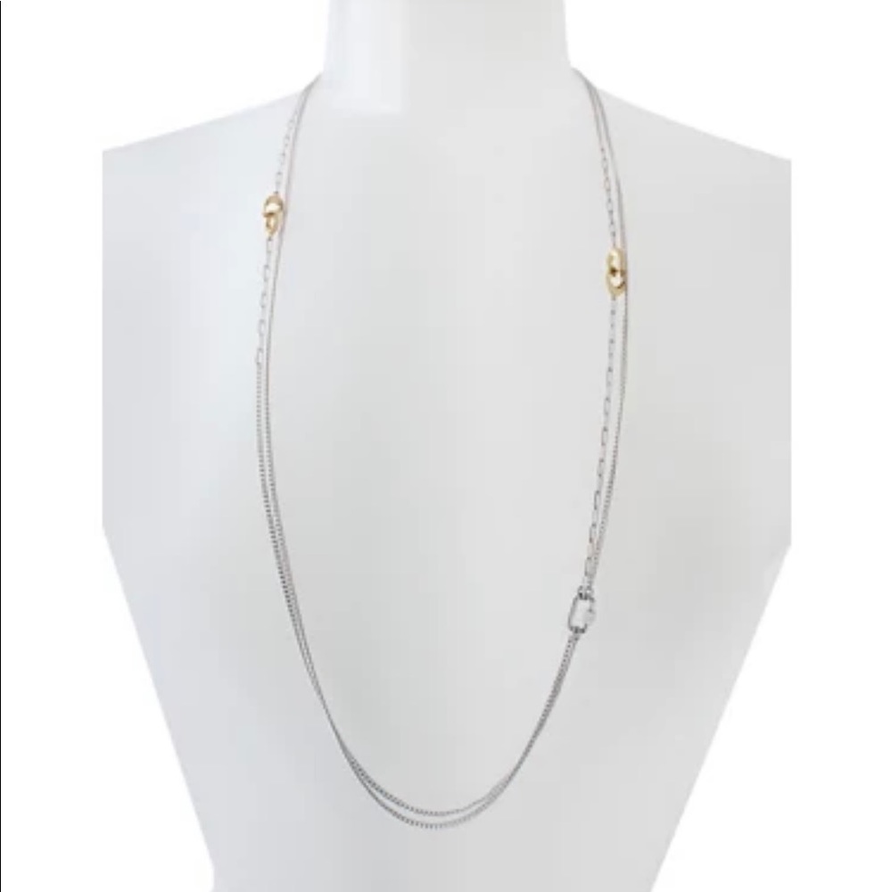 Coach Double Row Mixed Station C Long Necklace